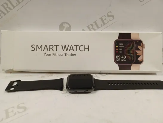 BOXED SMART WATCH FITNESS TRACKER - BLACK 