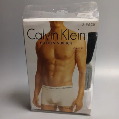 CALVIN KLEIN 3 PACK TRUNK BLACK WHITE GREY HEATHER
