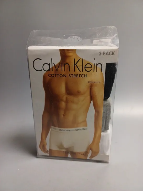 CALVIN KLEIN 3 PACK TRUNK BLACK WHITE GREY HEATHER