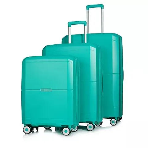 ROCK LUGGAGE SOHO 3 PIECE SUITCASE SET- GREEN