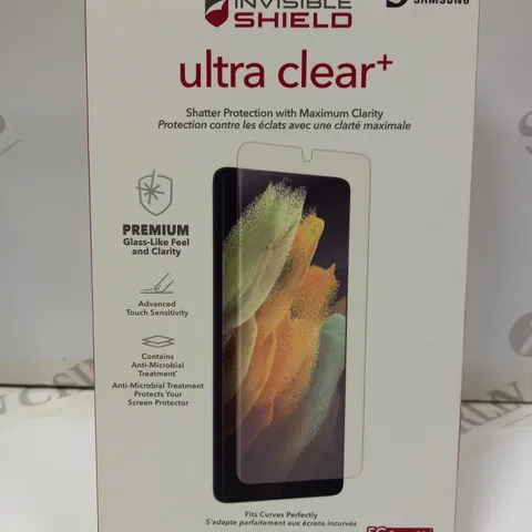 BOX OF APPROX 15 INVISIBLE SHIELD ULTRA CLEAR SCREEN PROTECTOR FOR ASSORTED PHONES