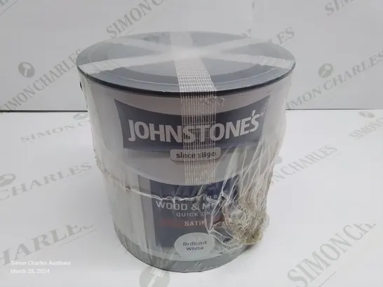 BRAND NEW JOHNSTONES IN5ERIOR WOOD & METAL SATIN PAINT - BRILLIANT WHITE 2.5L - COLLECTION ONLY