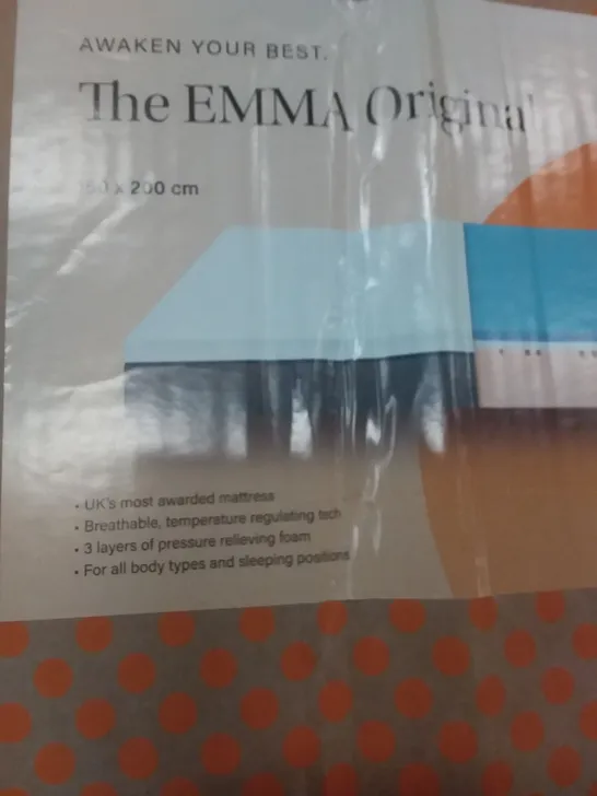 (BOXED) THE EMMA ORIGINAL MATTRESS COLOUR: WHITE  SIZE: 90 x 190CM