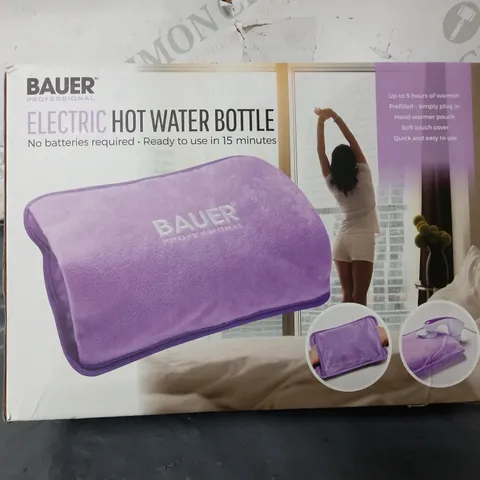 BOXED BAUER ELECTRIC HOT WATER BOTTLE 