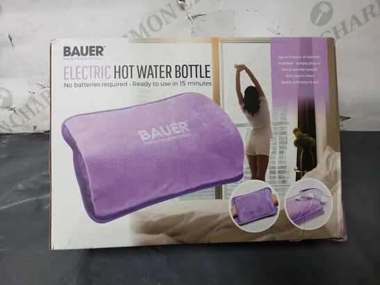 BOXED BAUER ELECTRIC HOT WATER BOTTLE 