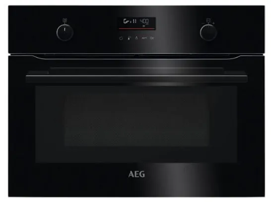 AEG COMBIQUICK BUILT IN COMPACT ELECTRIC SINGLE OVEN WITH MICROWAVE FUNCTION - BLACK Model FSK52917Z RRP £600