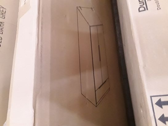 BOXED LARSON DOUBLE WARDROBE - GREY (2 BOXES)