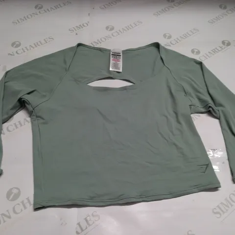 GYMSHARK GREEN TRAINING TOP - M