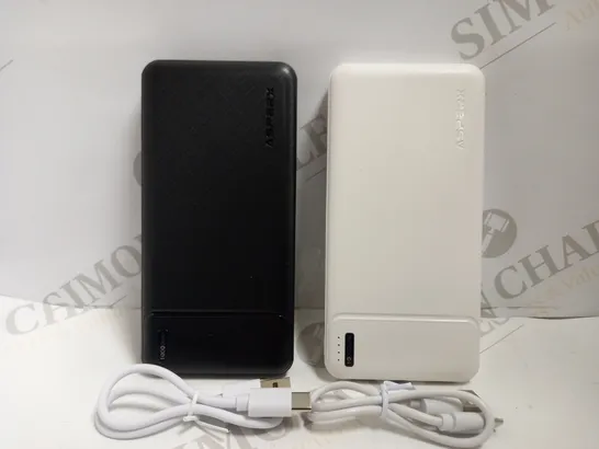 PAIR OF ASPERX POWER BANK - WHITE/BLACK