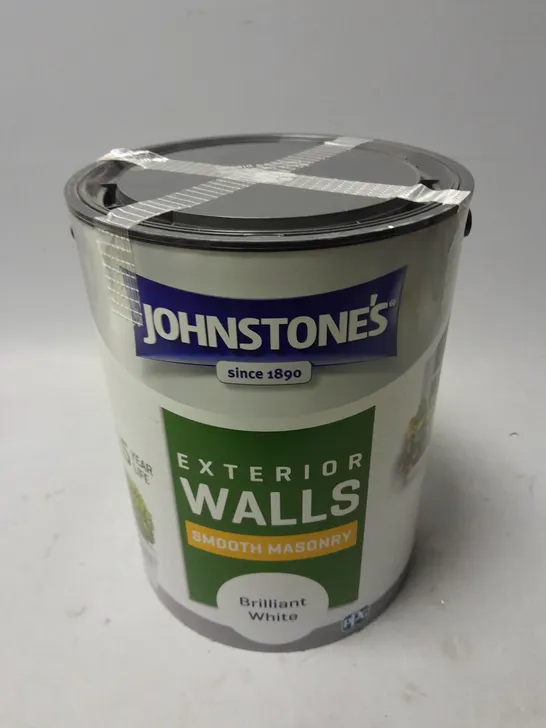 JOHNSTONE'S MASONRY PAINT BRILLIANT WHITE (5L) - COLLECTION ONLY