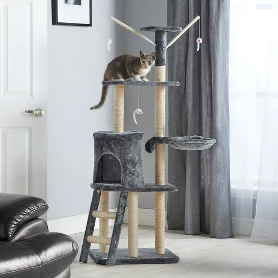 BOXED CAT TREE - GREY