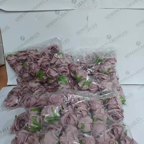 BOX OF APPROX 3 BAG OF WASHED PINK ROSE BUDS