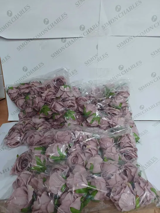 BOX OF APPROX 3 BAG OF WASHED PINK ROSE BUDS