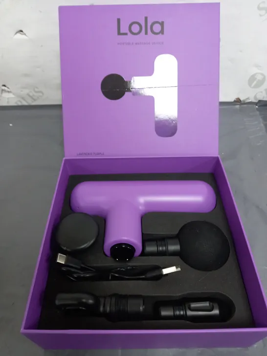 LOLA 4 SPEED HAND HELD MASSAGE GUN PURPLE