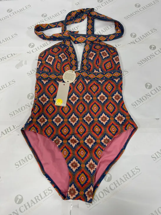 BODEN ITHACA HALTER SWIMSUIT IN ORIENTAL PRINT SIZE 10