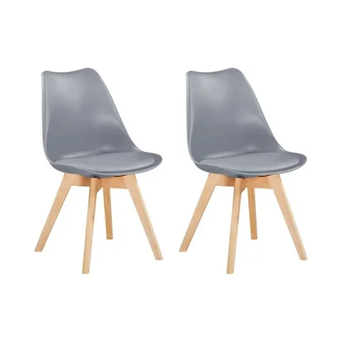 BOXED GREY CROXLEY SIDE CHAIRS SET OF 2 (1 BOX)