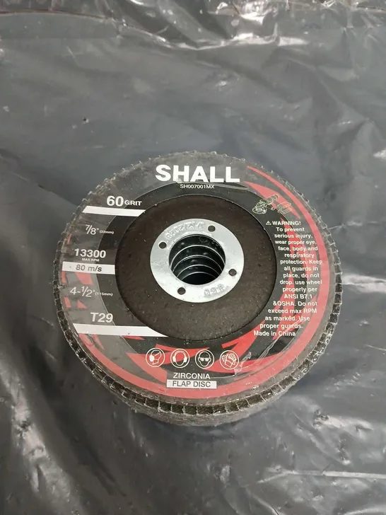 SEALED SHALL ZIRCONIA FLAP DISC 60 GRIT 7/8" 13300 MAX RPM