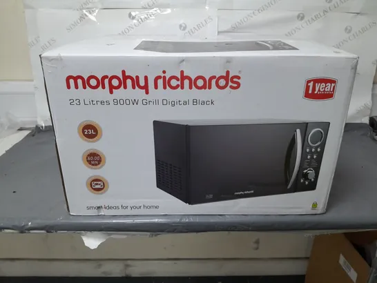 BOXED MORPHY RICHARDS 900W DIGITAL GRILL BLACK 23 LITRES - COLLECTION ONLY