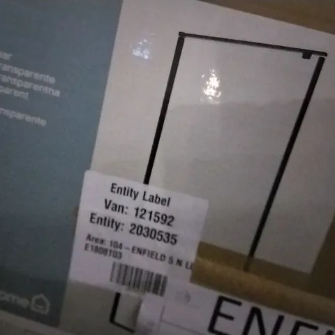 BOXED EZILI 80CM FIXED SHOWER PANEL CLEAR