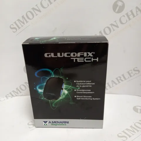 BOXED A.MENARINI GLUCOFIX TECH BLOOD GLUCOSE SELF MONITORING SYSTEM 