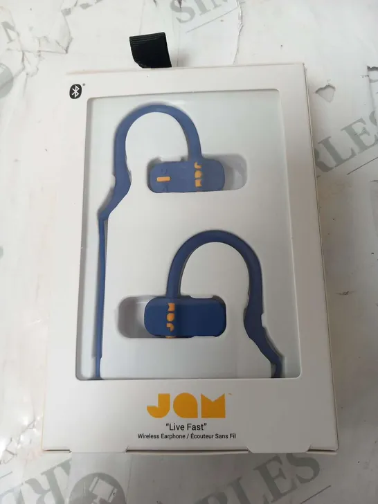 FOUR PAIRS OF BRAND NEW BOXED JAM 'LIVE FAST' SWEAT AND RAIN RESISTANT WORKOUT WIRELESS EARBUDS