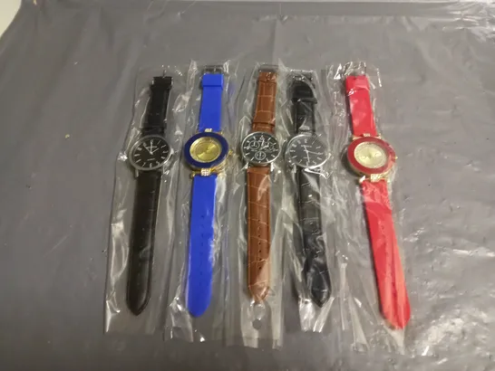 5 ASSORTED WATCHES TO INCLUDE DOG, MODIYA, AND GENEIA