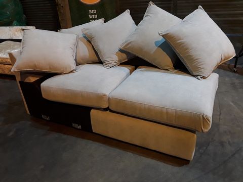 NAYPTURAL FABRIC SECTION WITH SCATTER CUSHIONS 