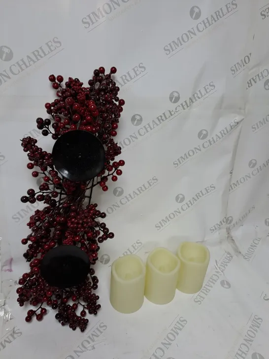 BOXED HOME REFLECTIONS MIXED BERRY CANDLE HOLDER 