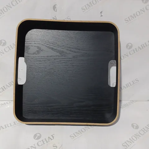 JOHN LEWIS SQUARE VENEER TRAY IN BLACK