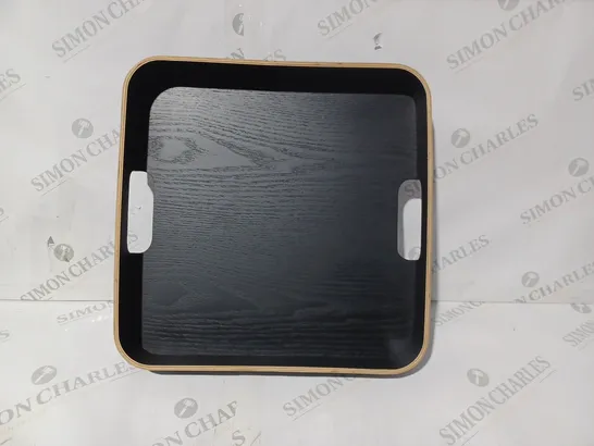 JOHN LEWIS SQUARE VENEER TRAY IN BLACK