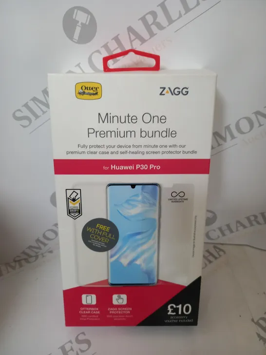 8 MINUTE ONE PREMIUM BUNDLE OF CLEAR CASE AND SEKF-HEALING SCREEN PROTECTOR FOR HUAWEI P30 PRO