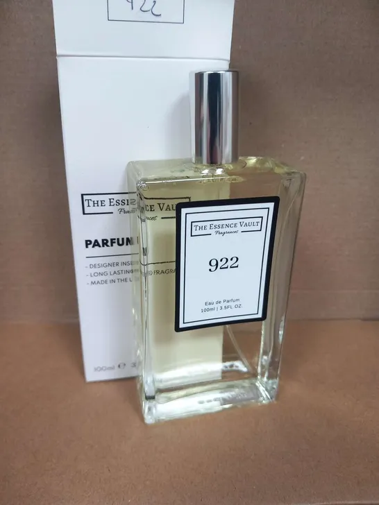 BOXED THE ESSENCE VAULT FRAGRANCES PARFUM NO 922 100ML