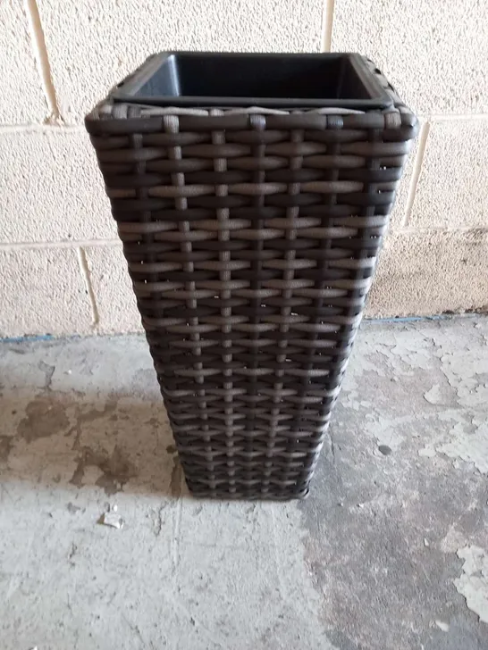 RATTAN EFFECT PLANTER 60CM TALL