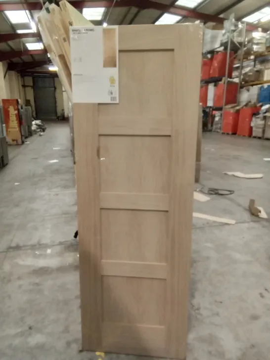 PACKAGED 1981 X 686 X 35MM SHAKER 4 PANNEL OAK VENEER INTERNAL DOOR