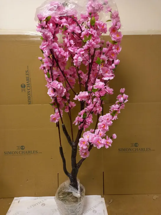 LEAF DESIGN UK REALISTIC 120CM ARTIFICIAL BLOSSOM TREE - SILK PINK 