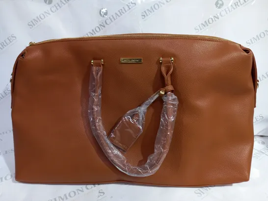 KATIE LOXTON BROWN FAUX LEATHER HEAVYWEIGHT BAG 