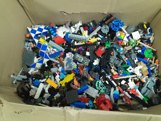 BOX OF ASSORTED LEGO PIECES AND TOYS 