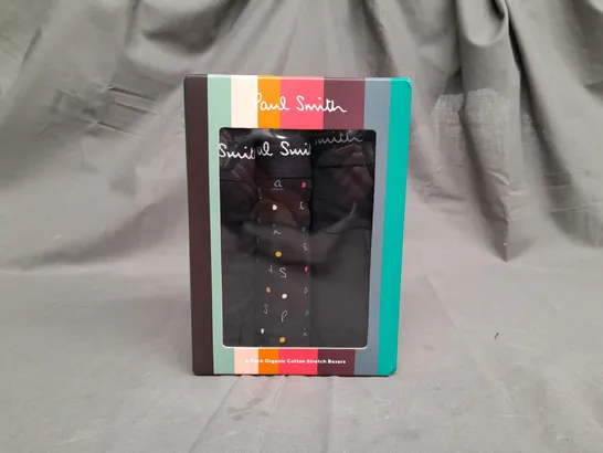 BOXED PAUL SMITH 3 PACK COTTON STRECH BOXERS - LARGE 