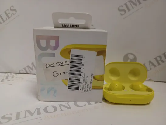 BOXED SAMSUNG GALAXY BUDS IN YELLOW