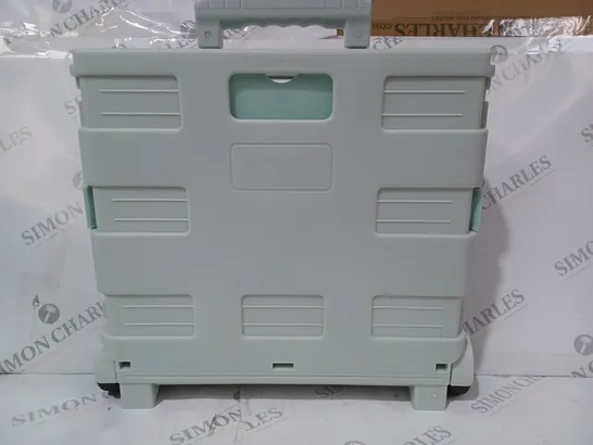 BOXED ORGANISED OPTIONS FOLDABLE PLASTIC SHOPPING CART WITH LID