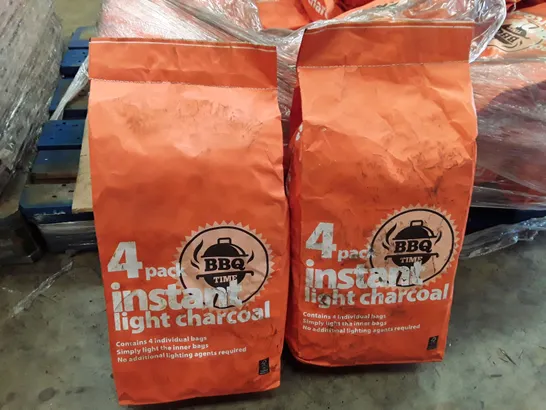 PALLET OF 15 BAGS OF 4-PACK INSTANT LIGHT CHARCOAL 