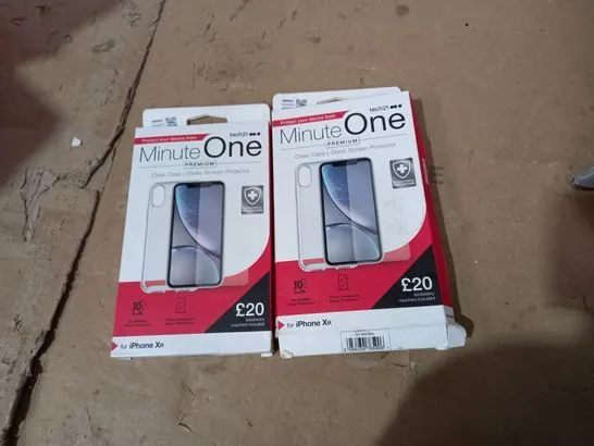 LOT OF 2 TECH 21 MINUTE ONE CLEAR IPHONE XR CASES