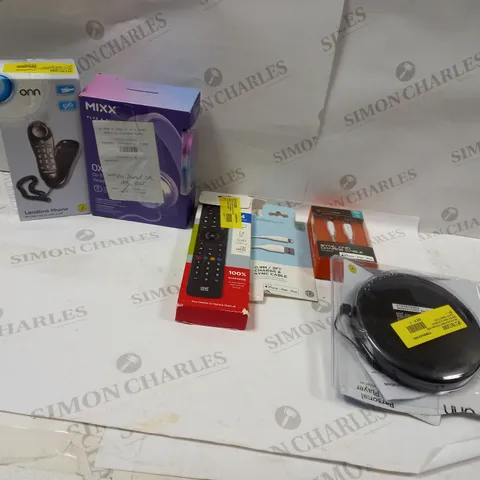 BOX OF ASSORTED ELECTRICAL ITEMS TO INCLUDE HEADPHONES, REMOTE CONTROLS AND RADIOS