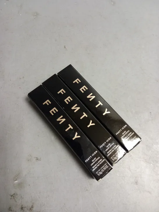 LOT OF 3 FENTY VELVET LIQUID LIPSTICK 5.5G