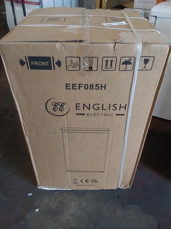 BOXED ENGLISH ELECTRIC UNDER COUNTER FREEZER WHITE EEF085H