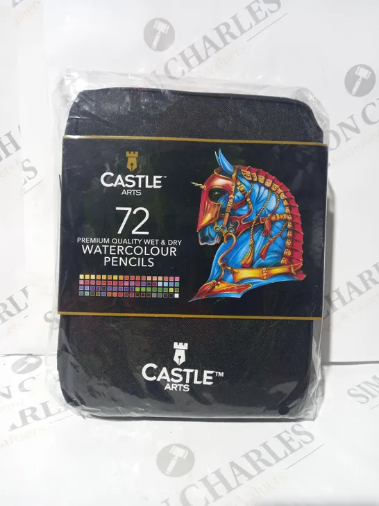 CASTLE ARTS 72 PREMIUM QUALITY WET & DRY WATERCOLOUR PENCILS