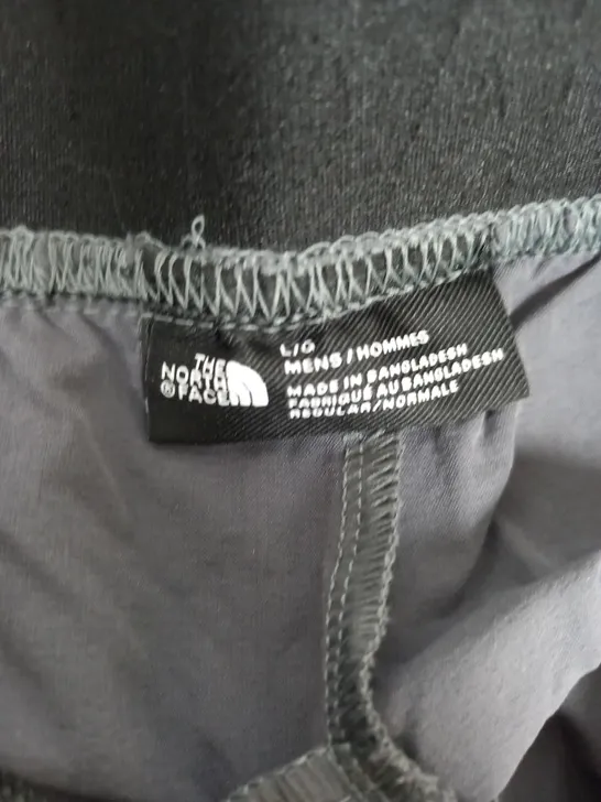 GREY NORTH FACE TRACK PANTS - LARGE 