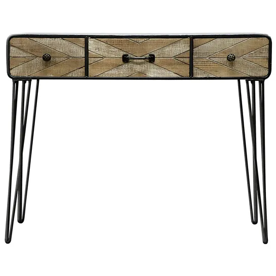 BOXED ASMARA 3 DRAWER CONSOLE TABLE - BIRCH