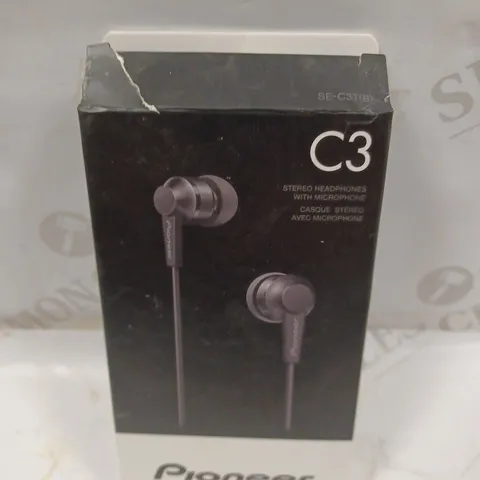 BOXED PIONEER C3 STEREO HEADPHONES