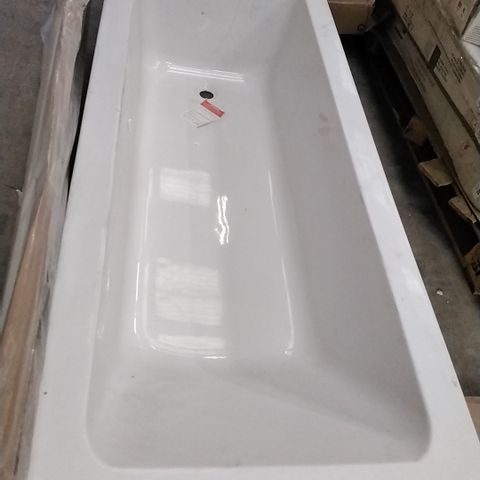 WHITE RECTANGULAR BATH WITH DRAINER 